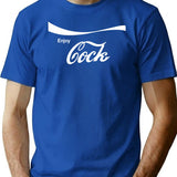 Enjoy Cock Premium Heavyweight Cotton T-Shirt - Blue