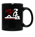 Enjoy Life Eat Out More Often Black Coffee Mug, Gift Coffee Mug - Black