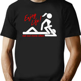 Enjoy Life Eat Out More Often Premium Heavyweight Cotton T-Shirt - Black