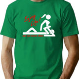 Enjoy Life Eat Out More Often Premium Heavyweight Cotton T-Shirt - Green