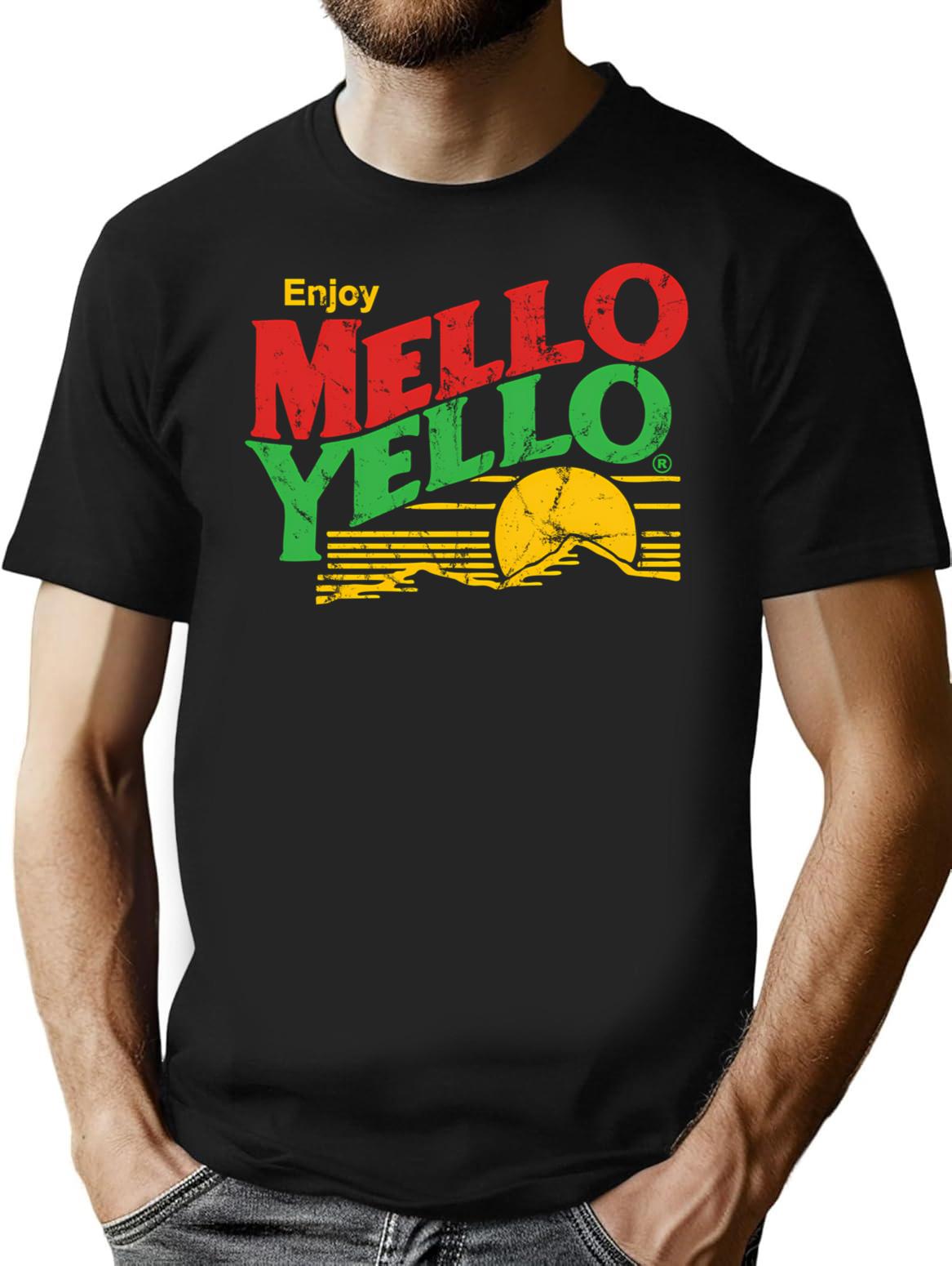 Enjoy Mello Yello (Vintage) T-Shirt for Men & Women, T-Shirts Graphic Tee - Black