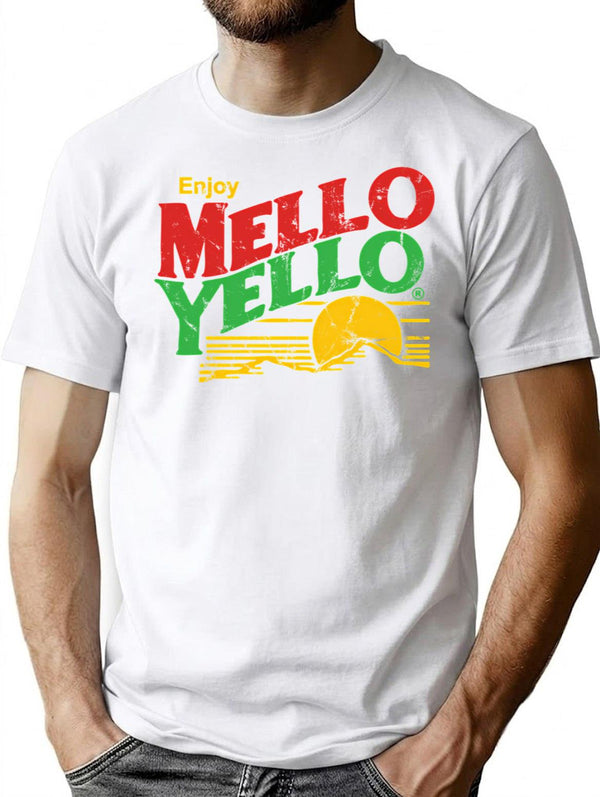 Enjoy Mello Yello (Vintage) T-Shirt for Men & Women, T-Shirts Graphic Tee - White
