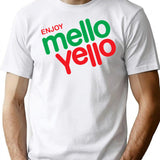 Enjoy Mello Yello T-Shirt for Men & Women, T-Shirts Graphic Tee - White