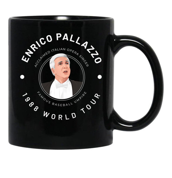 Enrico Palazzo 1988 World Tour Black Coffee Mug, Gift Coffee Mug - Black