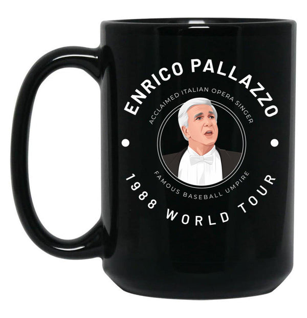Enrico Palazzo 1988 World Tour Black Coffee Mug, Gift Coffee Mug - Black