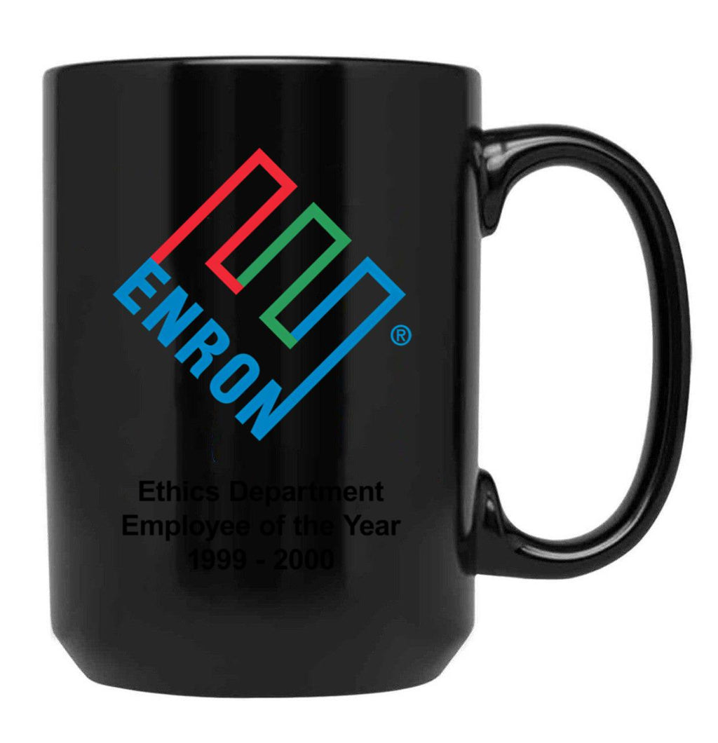 Enron Ethics Department Employee Of The Year Black Coffee Mug, Gift Coffee Mug