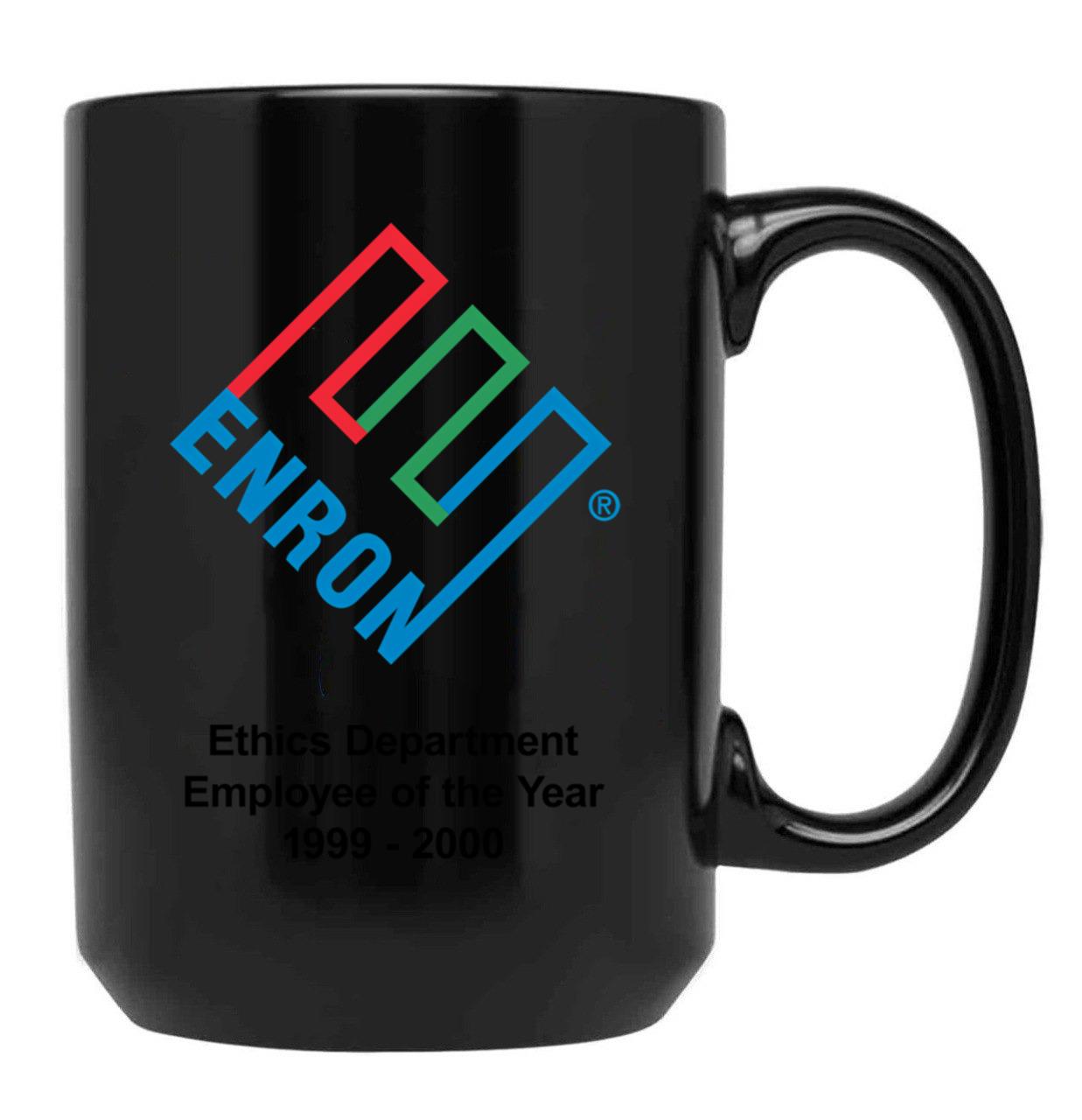 Enron Ethics Department Employee Of The Year Black Coffee Mug, Gift Coffee Mug
