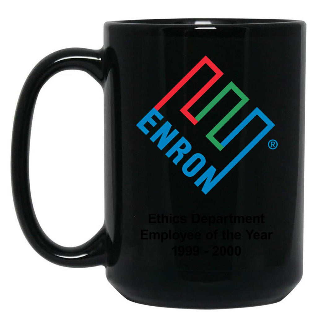 Enron Ethics Department Employee Of The Year Black Coffee Mug, Gift Coffee Mug