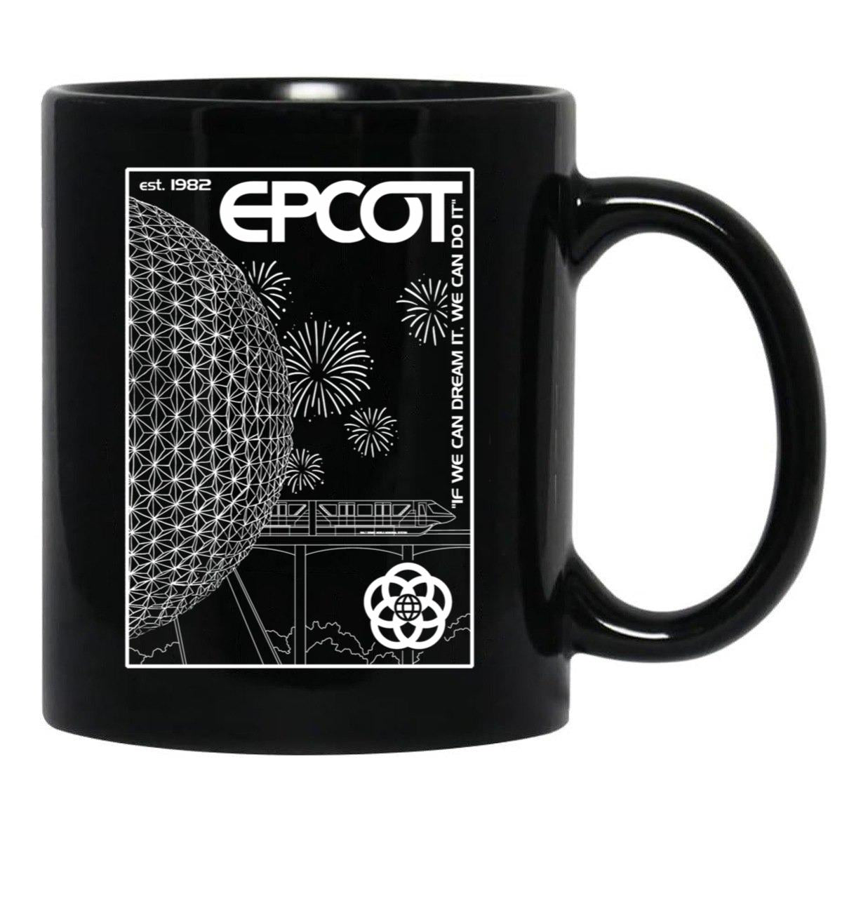 Epcot Center. Black Coffee Mug, Gift Coffee Mug - Black