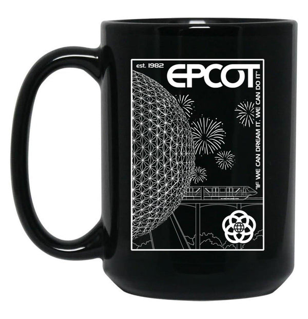 Epcot Center. Black Coffee Mug, Gift Coffee Mug - Black