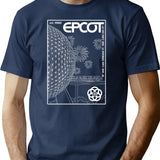 Epcot Center. Premium Heavyweight Cotton T-Shirt - Navy