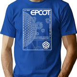Epcot Center. Premium Heavyweight Cotton T-Shirt - Blue