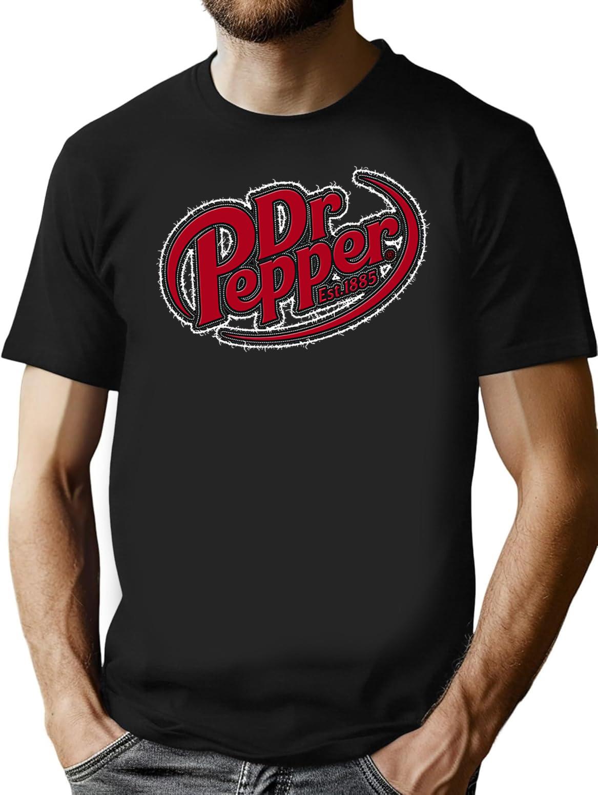 Est 1885 Dr Pepper Premium Heavyweight Cotton T-Shirt - Black