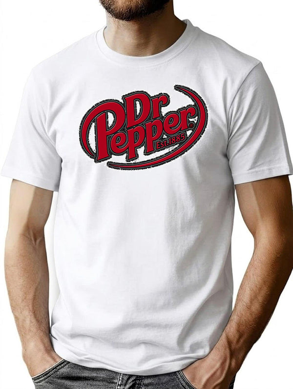 Est 1885 Dr Pepper Premium Heavyweight Cotton T-Shirt - White