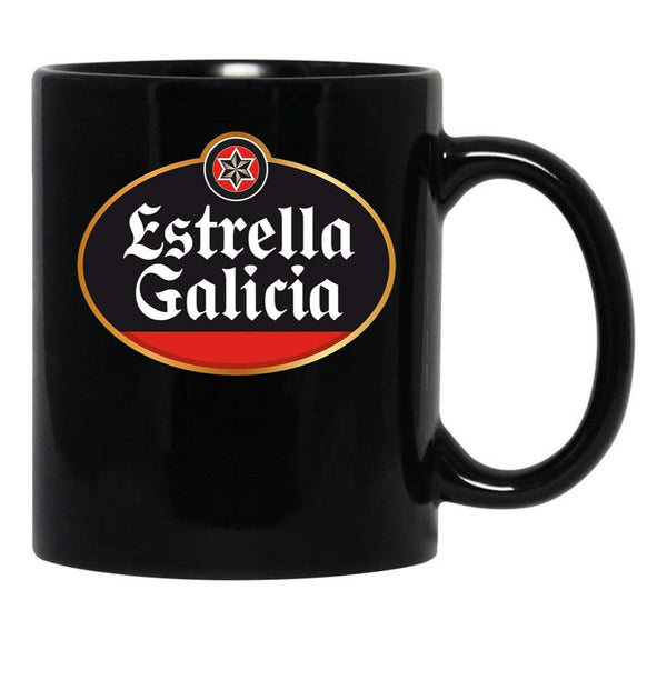 Estrella Galicia for Fans Black Coffee Mug, Gift Coffee Mug - Black