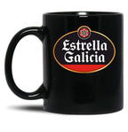 Estrella Galicia for Fans Black Coffee Mug, Gift Coffee Mug