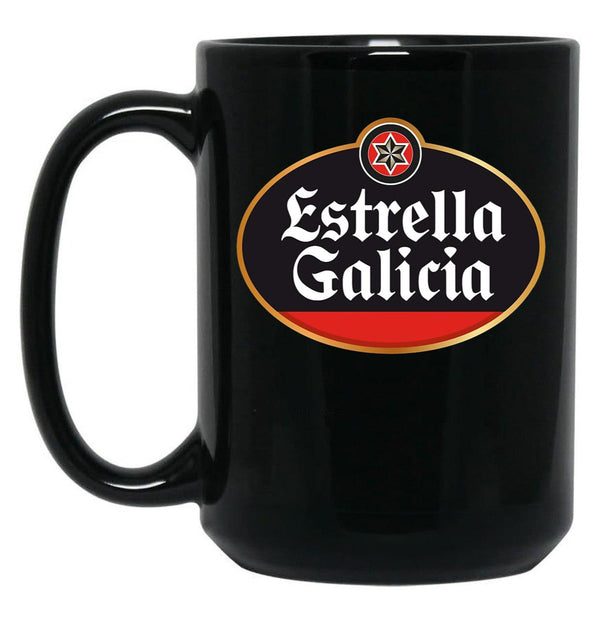 Estrella Galicia for Fans Black Coffee Mug, Gift Coffee Mug - Black