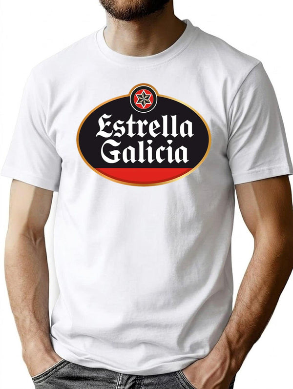 Estrella Galicia for Fans Premium Heavyweight Cotton T-Shirt - White