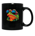 Even Baddies Get Saddies Funny Frog Cute Black Coffee Mug, Gift Coffee Mug - Black