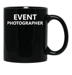 Event Photographer Official Job Staff Pictures Black Coffee Mug, Gift Coffee Mug - Black