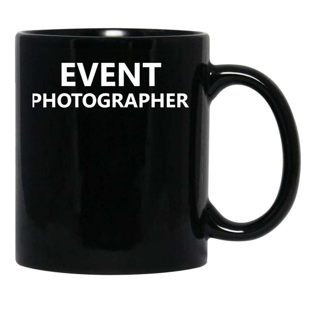 Event Photographer Official Job Staff Pictures Black Coffee Mug, Gift Coffee Mug - Black