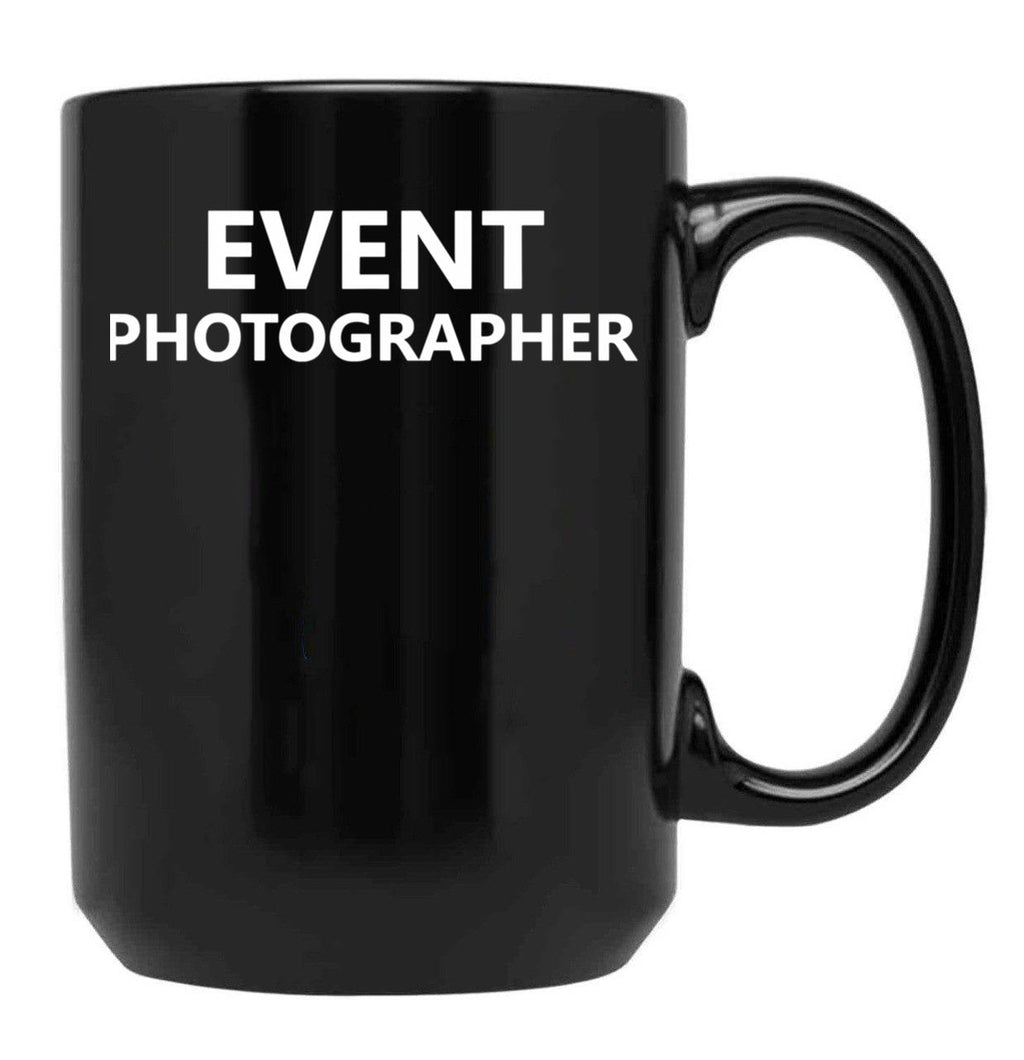 Event Photographer Official Job Staff Pictures Black Coffee Mug, Gift Coffee Mug