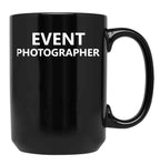 Event Photographer Official Job Staff Pictures Black Coffee Mug, Gift Coffee Mug