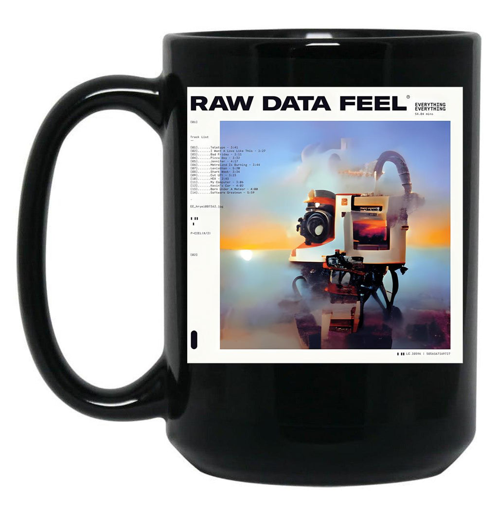 Everrything Raw Black Coffee Mug, Gift Coffee Mug