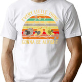 Every Little Thing is Gonna Be Alright 3 Lil Birds Premium Heavyweight Cotton T-Shirt - White