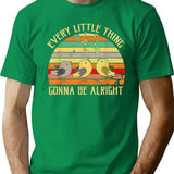 Every Little Thing is Gonna Be Alright 3 Lil Birds Premium Heavyweight Cotton T-Shirt - Green