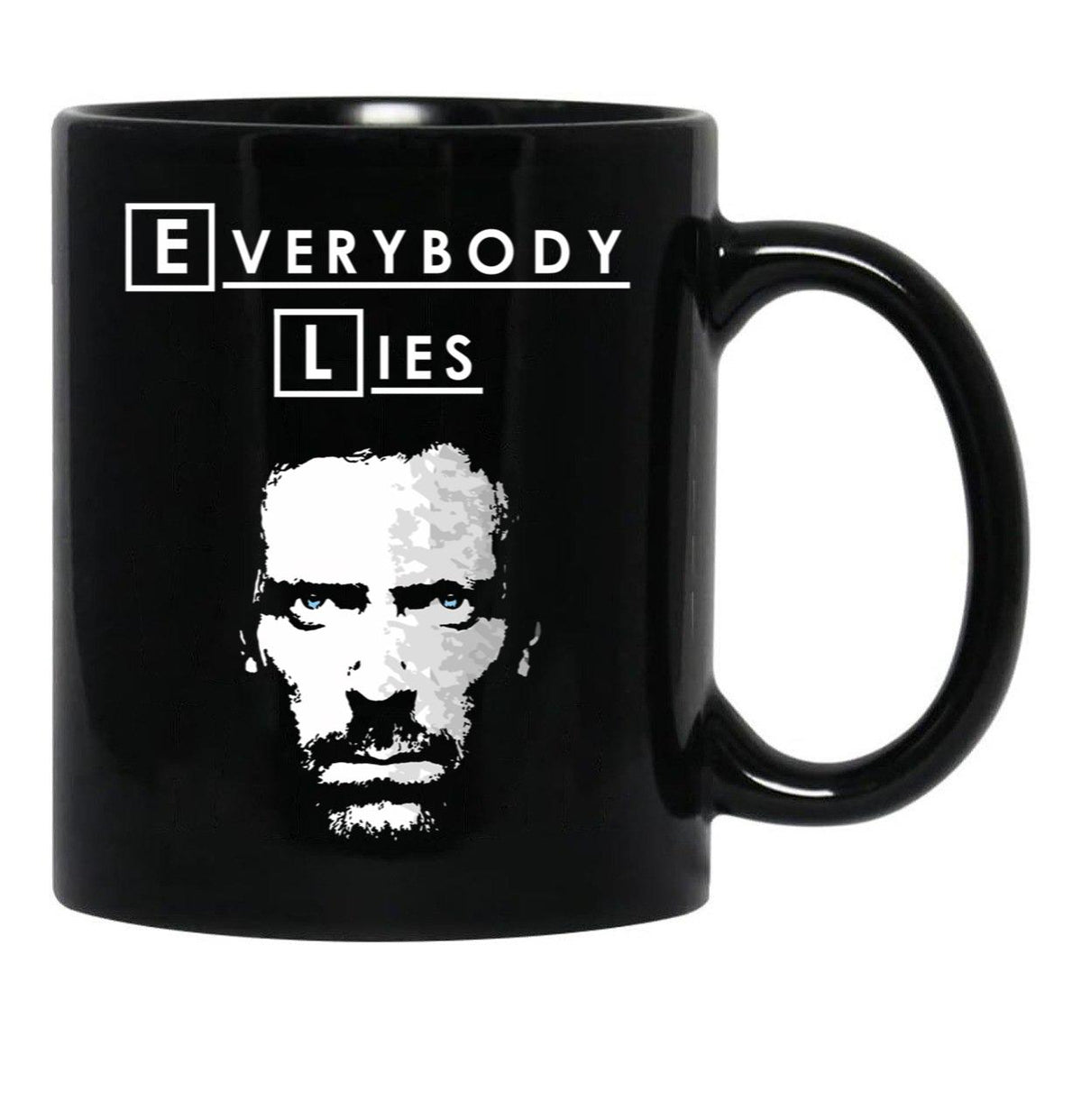 Everybody Lies (3) Black Coffee Mug, Gift Coffee Mug - Black