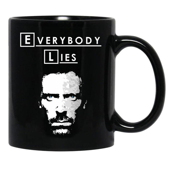 Everybody Lies (3) Black Coffee Mug, Gift Coffee Mug - Black
