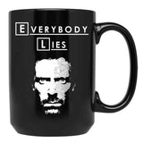 Everybody Lies (3) Black Coffee Mug, Gift Coffee Mug