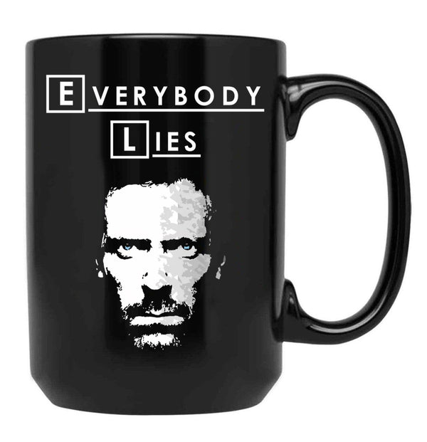 Everybody Lies (3) Black Coffee Mug, Gift Coffee Mug