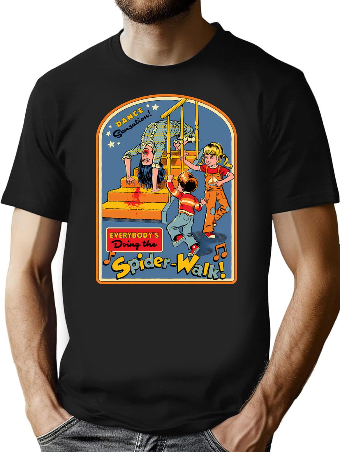 Everybody'S Doing The Spider-Walk T-Shirt for Men & Women, T-Shirts Graphic Tee - Black