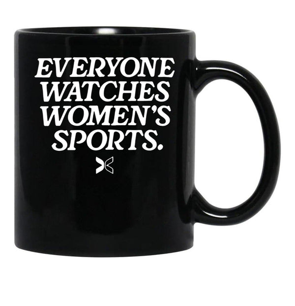 Everyone Watches Women’S Sports Black Coffee Mug, Gift Coffee Mug - Black
