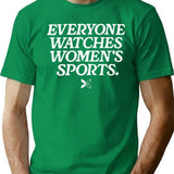 Everyone Watches Women’S Sports Premium Heavyweight Cotton T-Shirt - Green