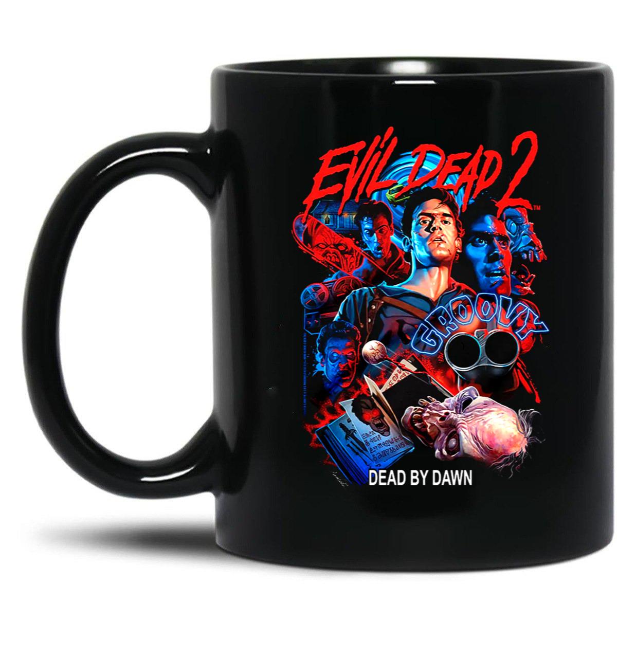 Evil Dead 2 Groovy Black Coffee Mug, Gift Coffee Mug