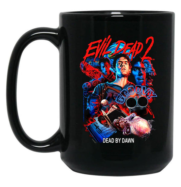Evil Dead 2 Groovy Black Coffee Mug, Gift Coffee Mug - Black
