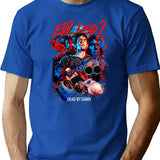 Evil Dead 2 Groovy Premium Heavyweight Cotton T-Shirt - Blue
