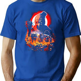 Evil Terrifying Clown T-Shirt for Men & Women, T-Shirts Graphic Tee - Blue