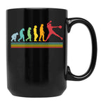 Evolution Fastpitch Softball Pitcher Black Coffee Mug, Gift Coffee Mug