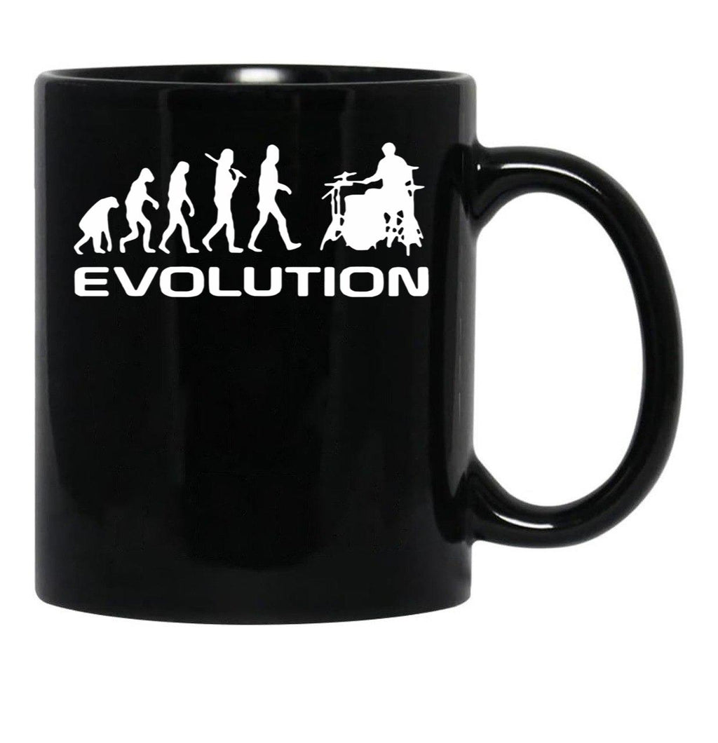 Evolution Of A Drummer Drummer Music Idea Gift Premium Apparel Funny Holiday Xmas Black Coffee Mug, Gift Coffee Mug - Black