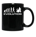 Evolution Of A Drummer Drummer Music Idea Gift Premium Apparel Funny Holiday Xmas Black Coffee Mug, Gift Coffee Mug - Black
