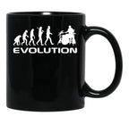 Evolution Of A Drummer Drummer Music Idea Gift Premium Apparel Funny Holiday Xmas Black Coffee Mug, Gift Coffee Mug - Black