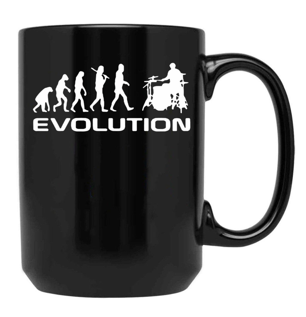 Evolution Of A Drummer Drummer Music Idea Gift Premium Apparel Funny Holiday Xmas Black Coffee Mug, Gift Coffee Mug