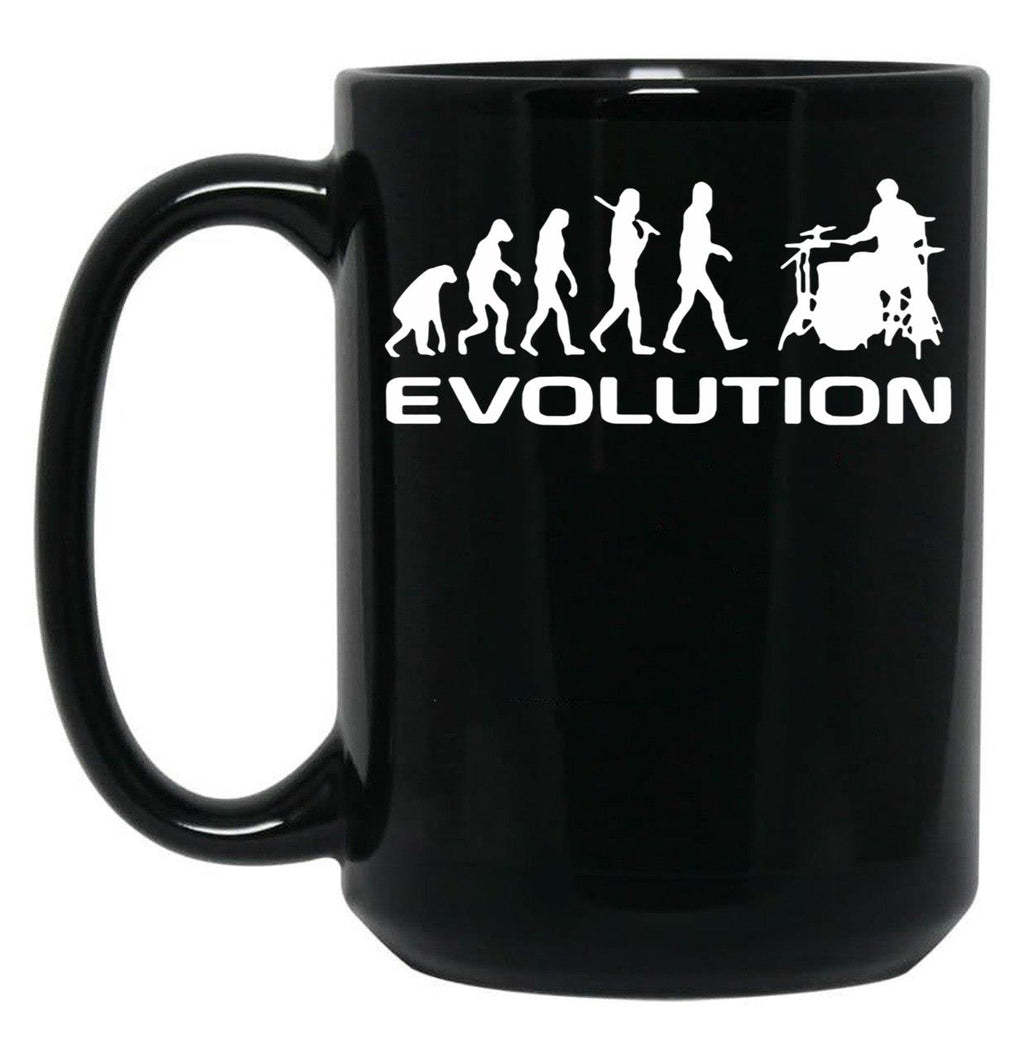 Evolution Of A Drummer Drummer Music Idea Gift Premium Apparel Funny Holiday Xmas Black Coffee Mug, Gift Coffee Mug
