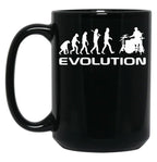 Evolution Of A Drummer Drummer Music Idea Gift Premium Apparel Funny Holiday Xmas Black Coffee Mug, Gift Coffee Mug