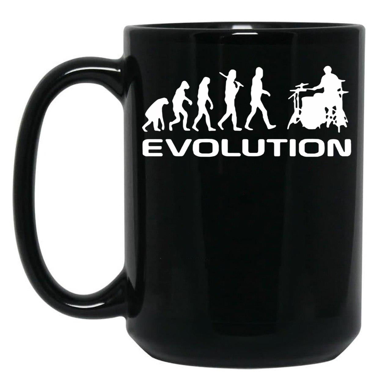 Evolution Of A Drummer Drummer Music Idea Gift Premium Apparel Funny Holiday Xmas Black Coffee Mug, Gift Coffee Mug