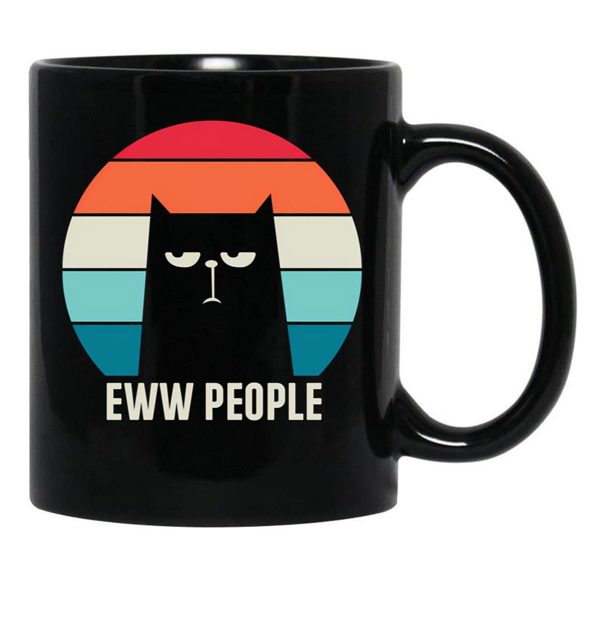 Eww People Black Coffee Mug, Gift Coffee Mug - Black